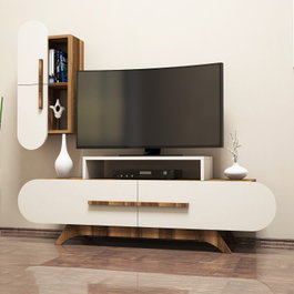 Hanah Home Mueble para TV Rose S - Walnut, Cream